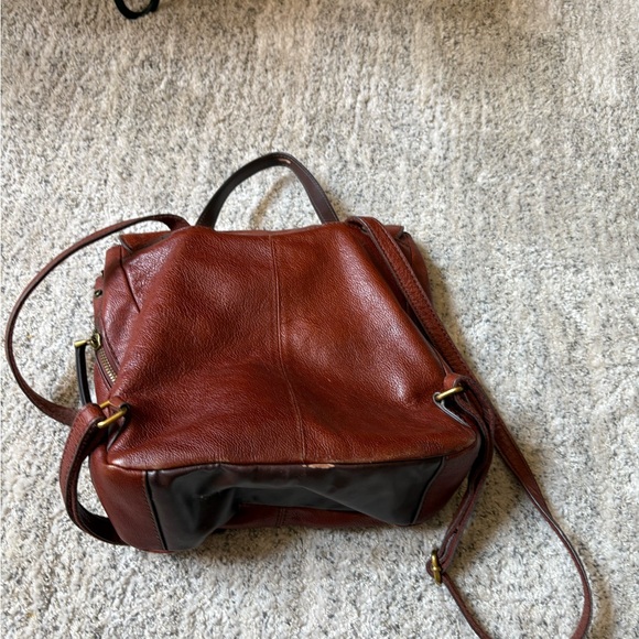 Brown Leather Backpack - Picture 3 of 3